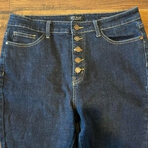 Judy Blue 15 / 32 Dark Denim Skinny Fit Button Fly